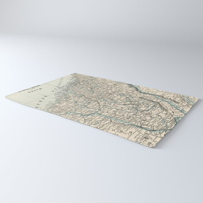 Vintage Map of Maine (1893) Rug Gallery Image 3