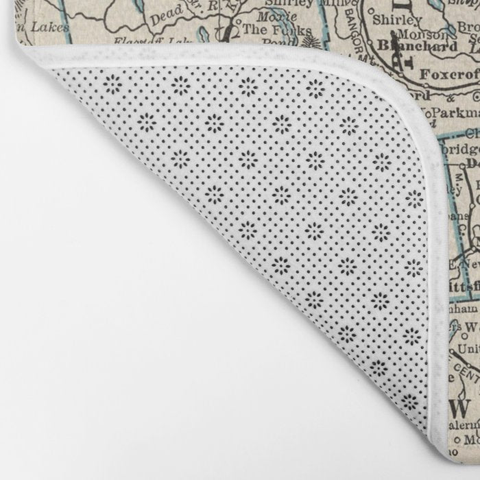 Vintage Map of Maine (1893) Bath Mat Gallery Image 2