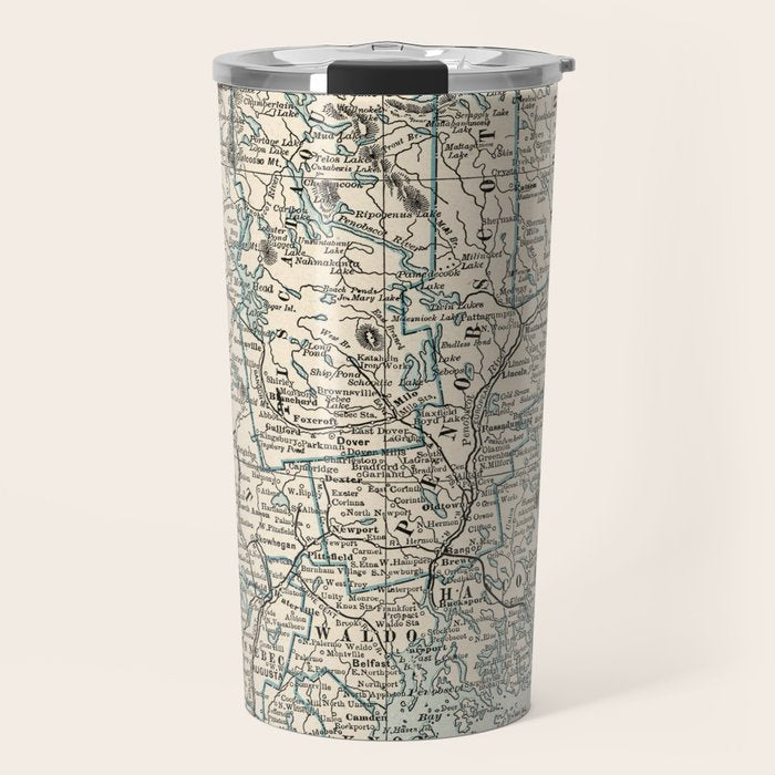 Vintage Map of Maine (1893) Travel Mug Gallery Image 1