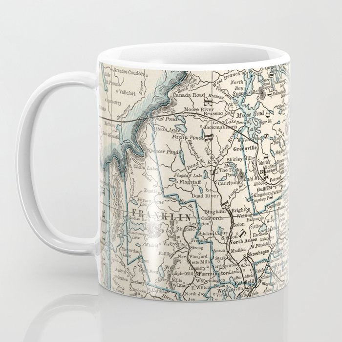 Vintage Map of Maine (1893) Coffee Mug Gallery Image 3