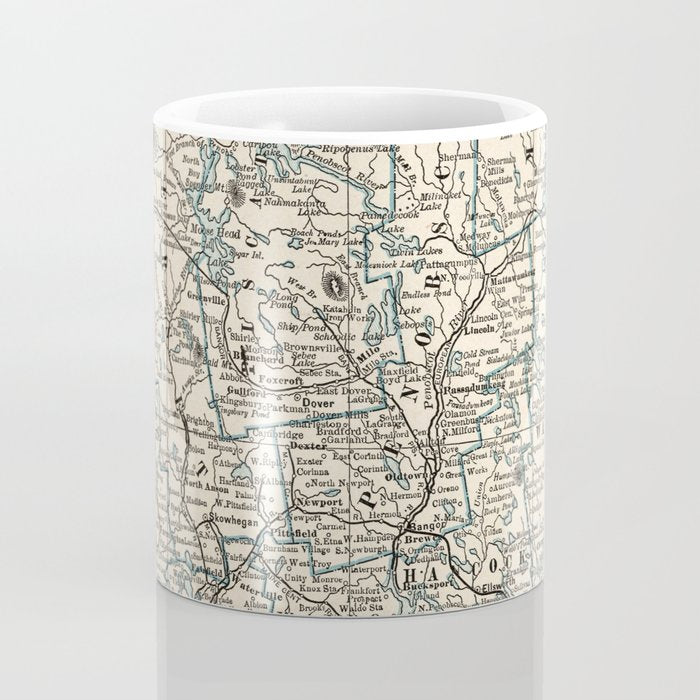 Vintage Map of Maine (1893) Coffee Mug Gallery Image 4