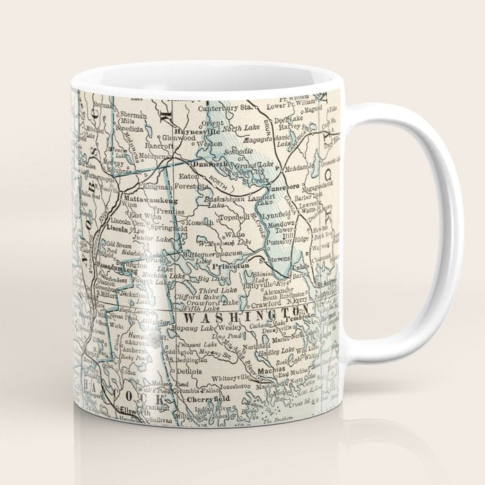 Vintage Map of Maine (1893) Coffee Mug Gallery Image 1