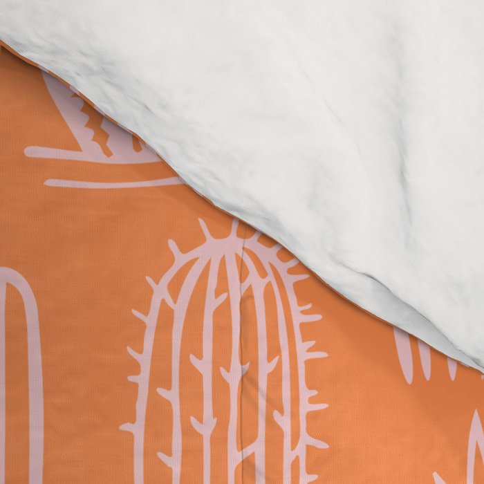 Retro hand drawn cactus plant pattern Comforter Gallery Image 4