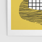 Get Real - potted plant throwback retro neon 1980s style art print minimal abstract grid lines shape Poster Gallery Image 3