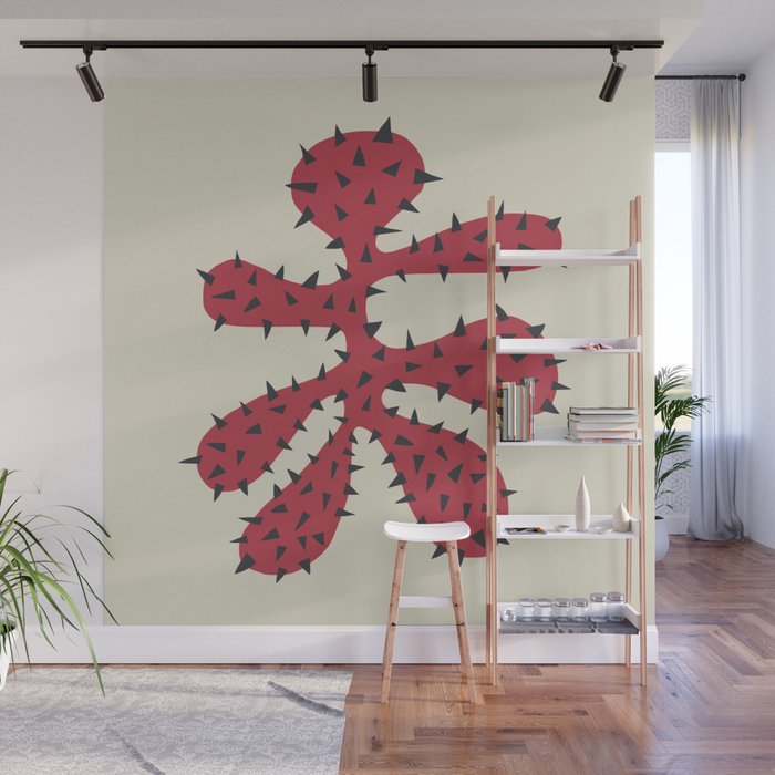 Matisse Inspired Red Shape Wall Mural Gallery Image 1