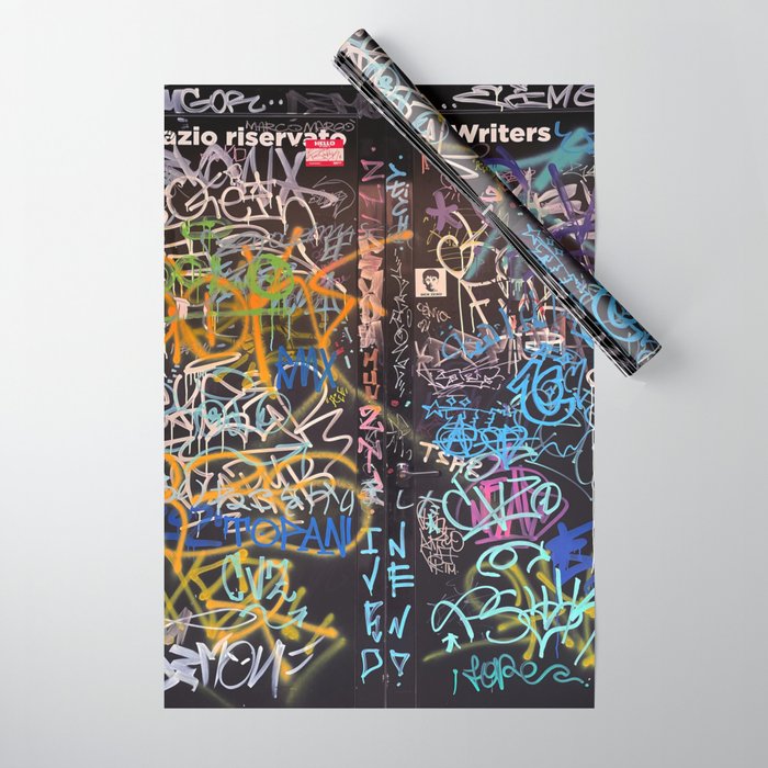 Bologna Graffiti Writers Reserved Space in The Street Wrapping Paper Gallery Image 1