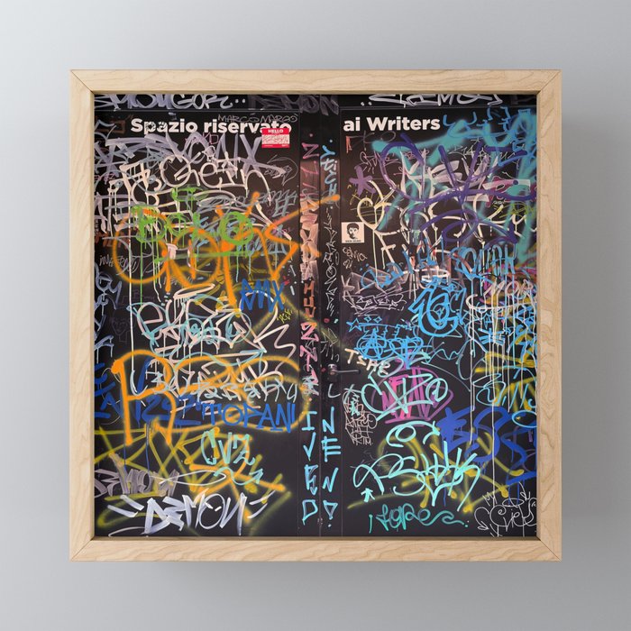 Bologna Graffiti Writers Reserved Space in The Street Mini Art Print Gallery Image 1