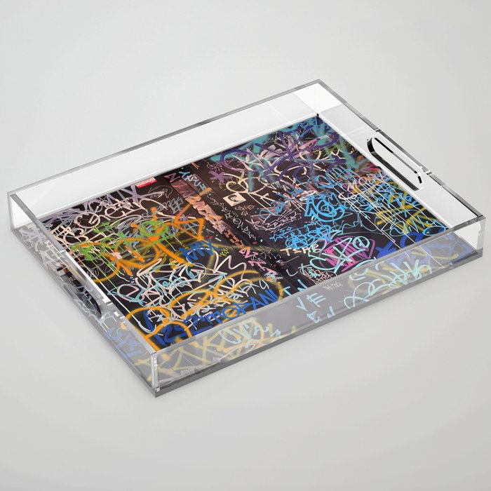 Bologna Graffiti Writers Reserved Space in The Street Acrylic Tray Gallery Image 1