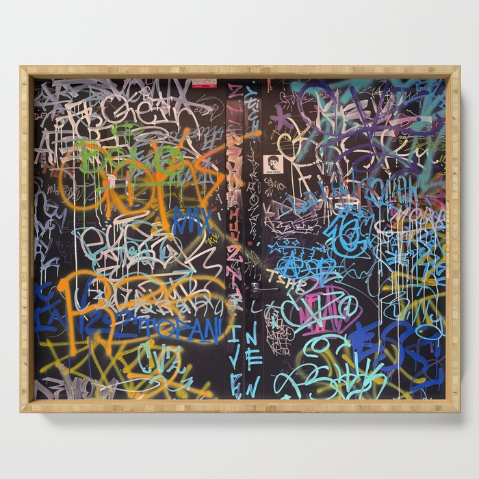 Bologna Graffiti Writers Reserved Space in The Street Serving Tray Gallery Image 1