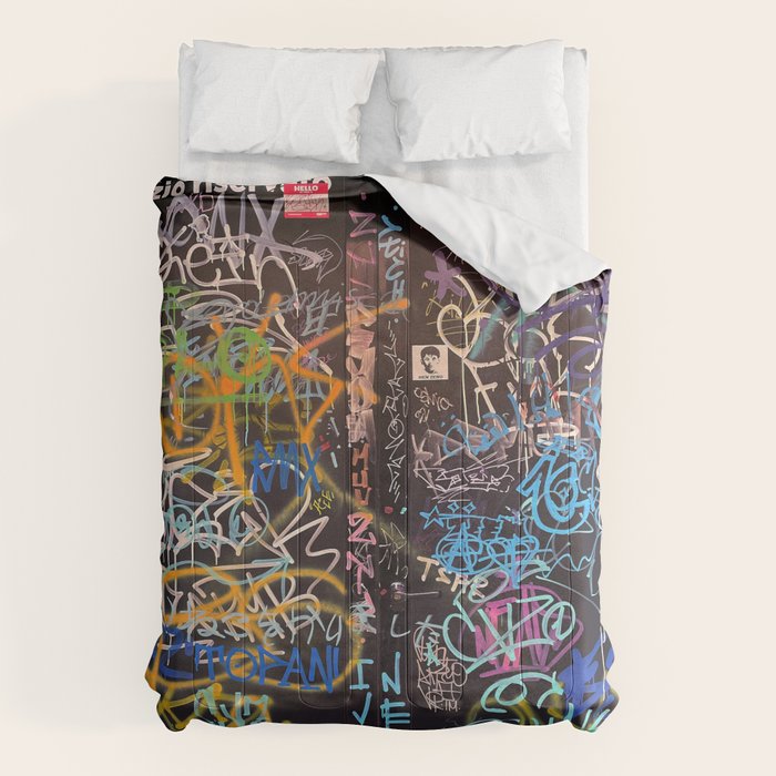 Bologna Graffiti Writers Reserved Space in The Street Comforter Gallery Image 6