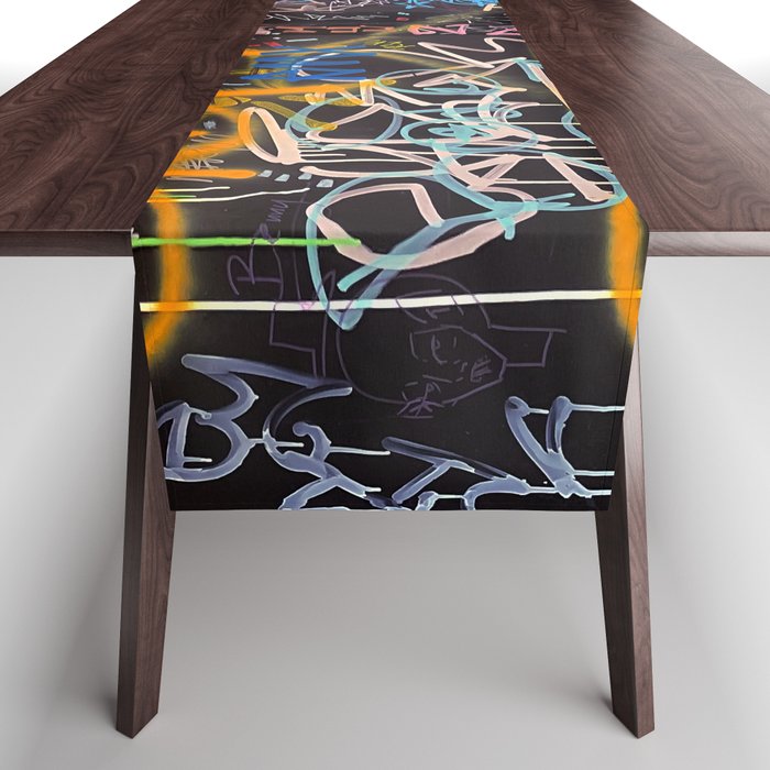 Bologna Graffiti Writers Reserved Space in The Street Table Runner Gallery Image 1