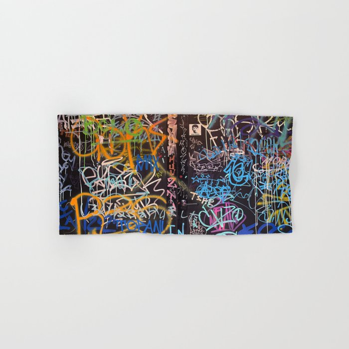 Bologna Graffiti Writers Reserved Space in The Street Bath Towel Gallery Image 1