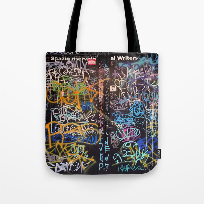 Bologna Graffiti Writers Reserved Space in The Street Tote Bag Gallery Image 1