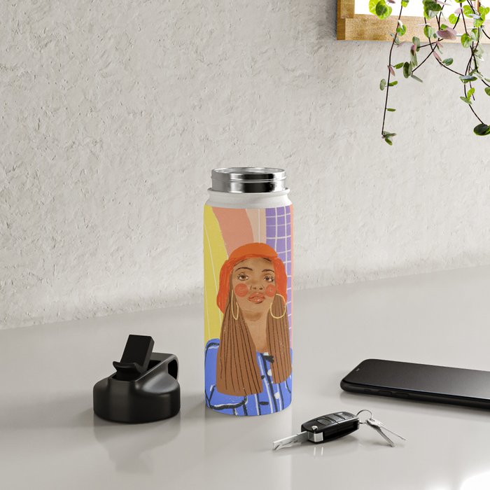 Cafe girl Water Bottle Gallery Image 4