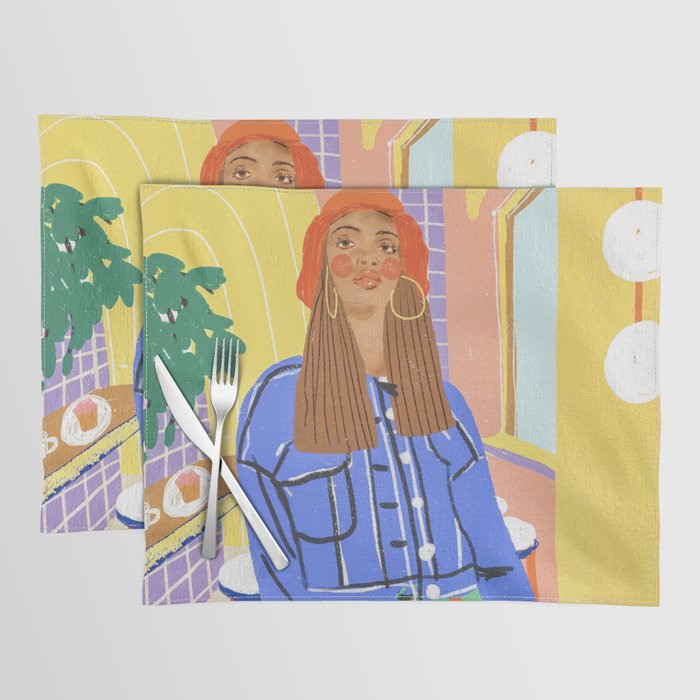 Cafe girl Placemat Gallery Image 1