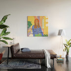 Cafe girl Wood Wall Art Gallery Image 2