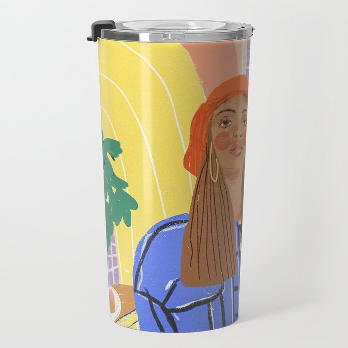 Cafe girl Travel Mug Gallery Image 3