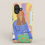 Cafe girl iPhone Case Gallery Image 1