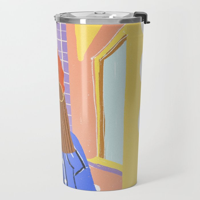 Cafe girl Travel Mug Gallery Image 2