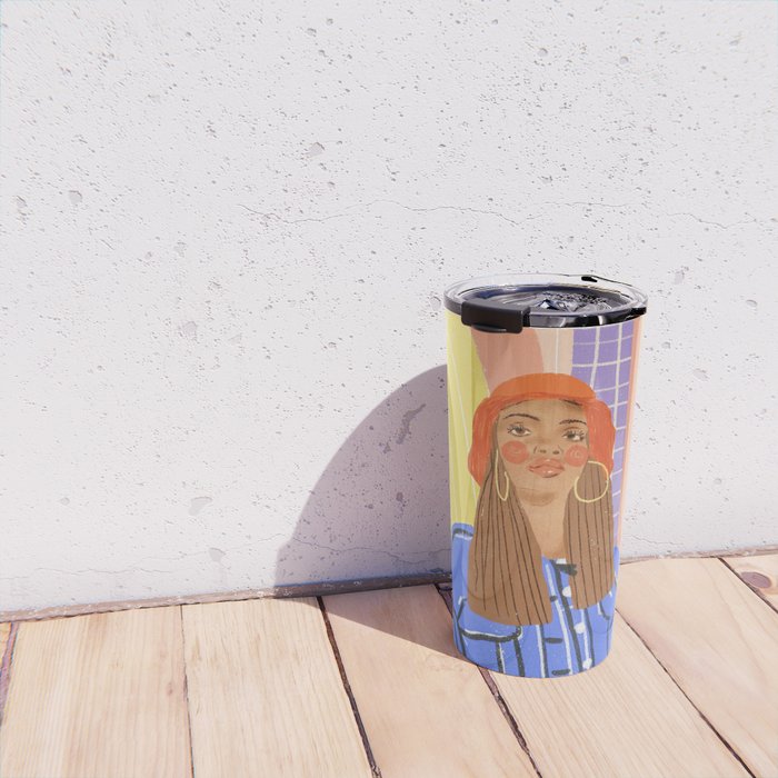 Cafe girl Travel Mug Gallery Image 4