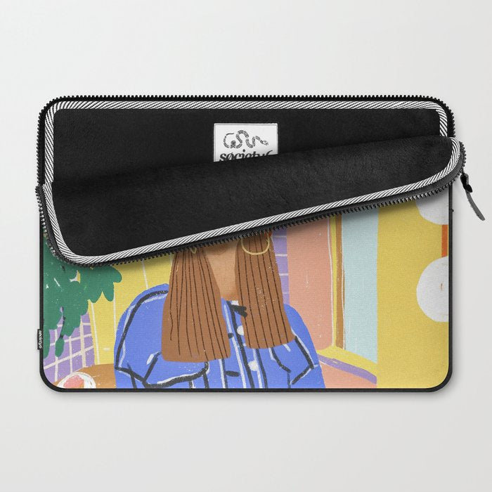 Cafe girl Laptop Sleeve Gallery Image 2