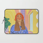 Cafe girl Laptop Sleeve Gallery Image 1