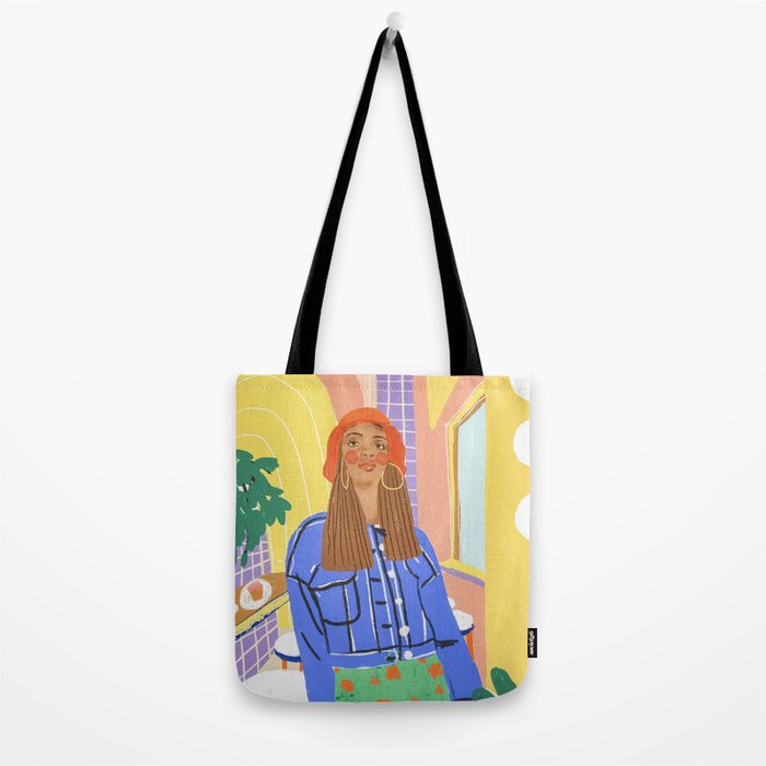 Cafe girl Tote Bag Gallery Image 2