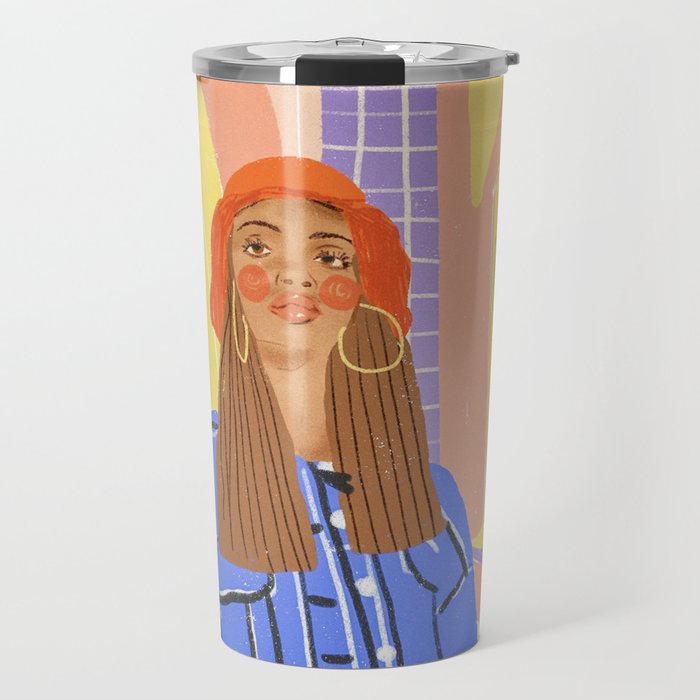 Cafe girl Travel Mug Gallery Image 1