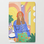 Cafe girl Cutting Board Gallery Image 1