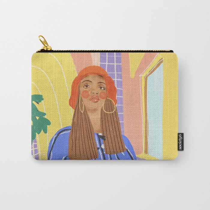 Cafe girl Carry All Pouch Gallery Image 1