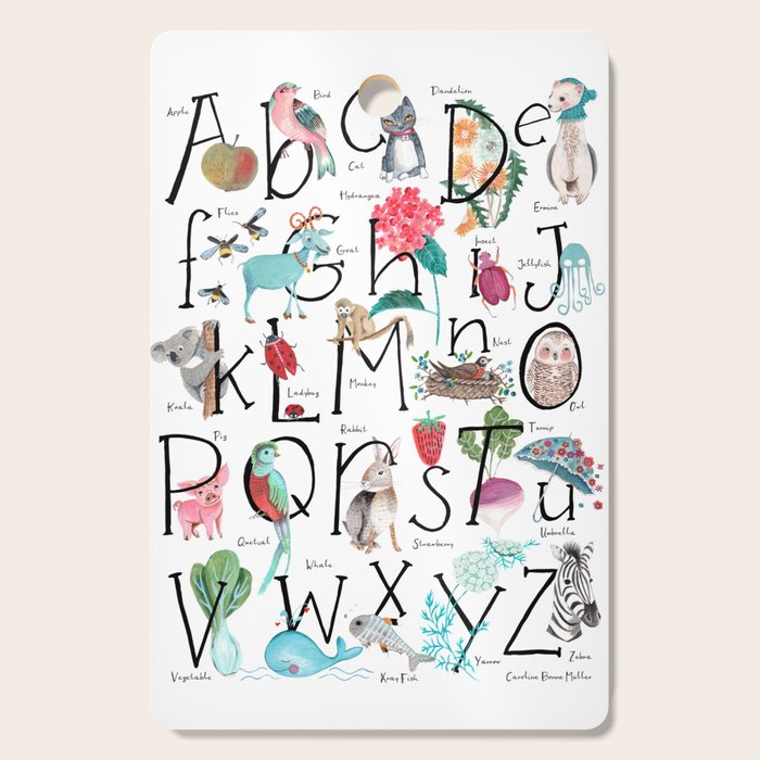 Animal kids ABC alphabet  Cutting Board Gallery Image 1