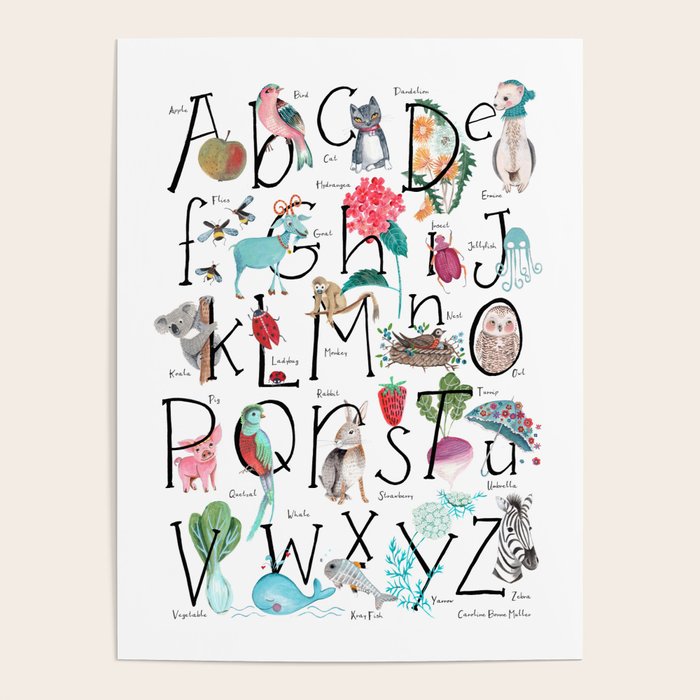 Animal kids ABC alphabet  Poster Gallery Image 4