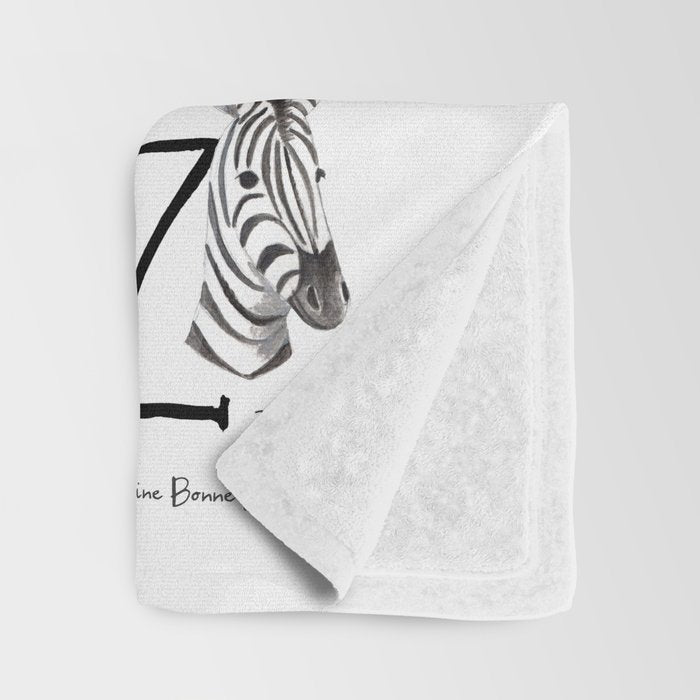 Animal kids ABC alphabet  Throw Blanket Gallery Image 3