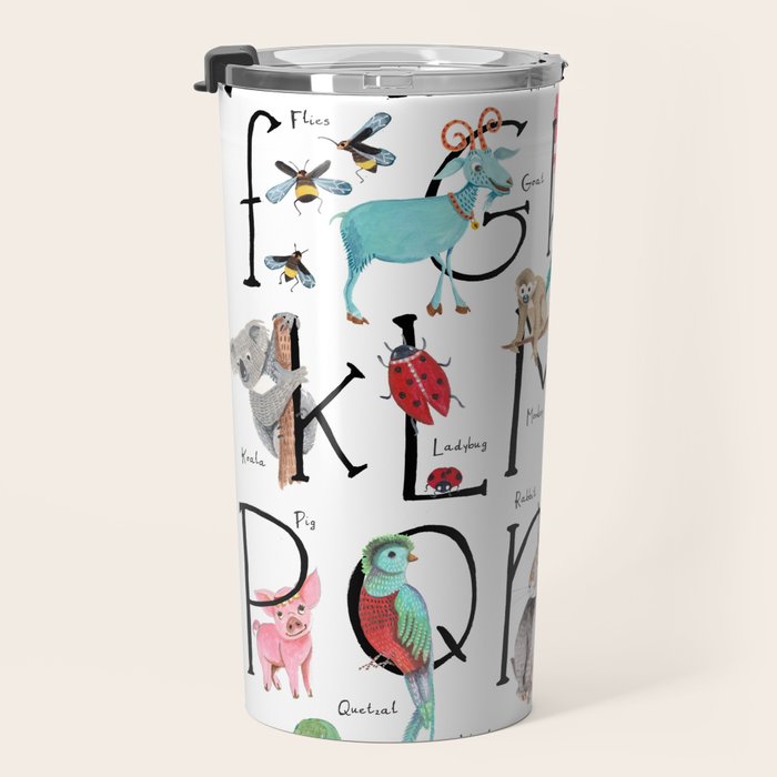 Animal kids ABC alphabet  Travel Mug Gallery Image 3