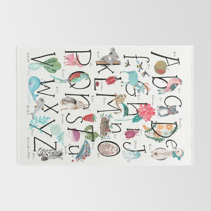 Animal kids ABC alphabet  Rug Gallery Image 2