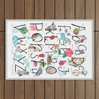 Animal kids ABC alphabet  Outdoor Rug Gallery Image 1