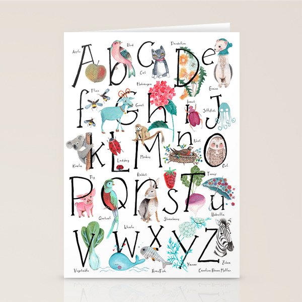 Animal kids ABC alphabet  Stationery Card Gallery Image 2