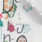Animal kids ABC alphabet  Wall Tapestry Gallery Image 3