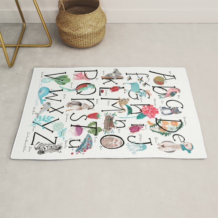 Animal kids ABC alphabet  Rug Gallery Image 1