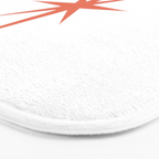 Orange Mid Century Starburst Bath Mat Gallery Image 3