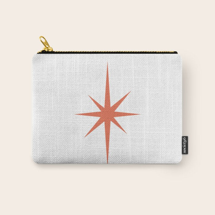 Orange Mid Century Starburst Carry All Pouch Gallery Image 1