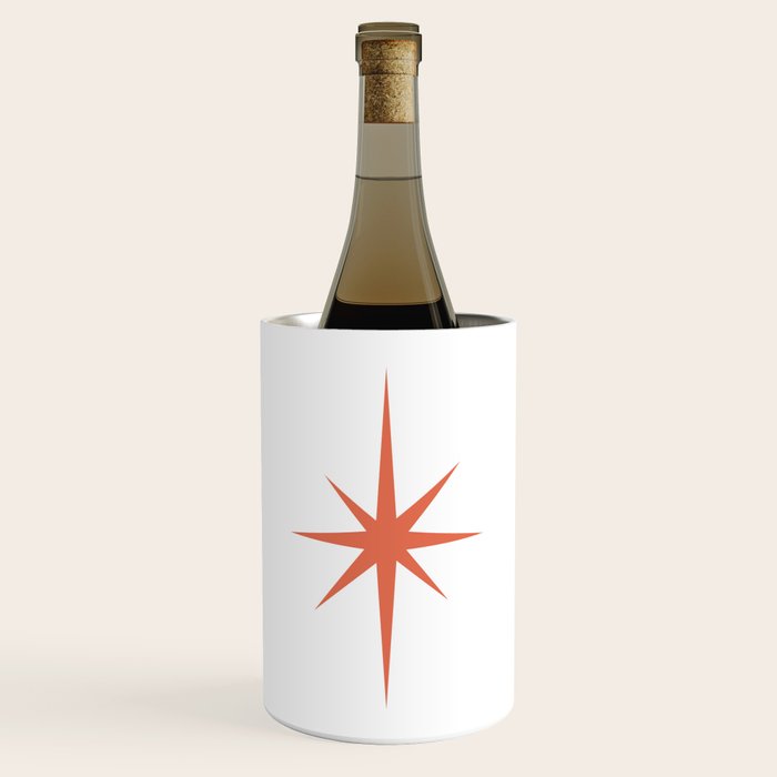 Orange Mid Century Starburst Wine Chiller Gallery Image 1