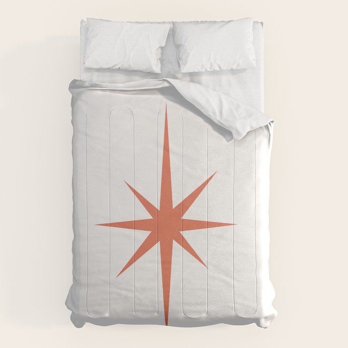 Orange Mid Century Starburst Comforter Gallery Image 6