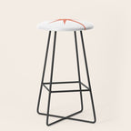 Orange Mid Century Starburst Stool Gallery Image 1