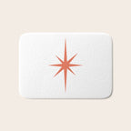 Orange Mid Century Starburst Bath Mat Gallery Image 1