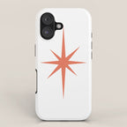 Orange Mid Century Starburst iPhone Case Gallery Image 1