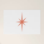 Orange Mid Century Starburst Welcome Mat Gallery Image 1