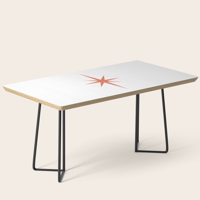 Orange Mid Century Starburst Coffee Table Gallery Image 1