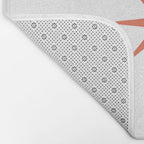 Orange Mid Century Starburst Bath Mat Gallery Image 2