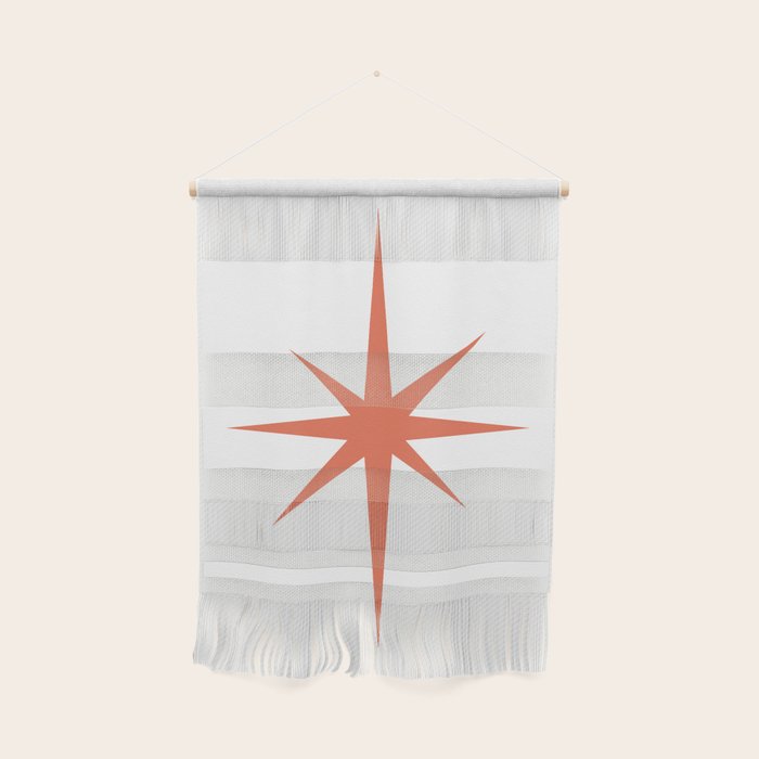 Orange Mid Century Starburst Wall Hanging Gallery Image 1